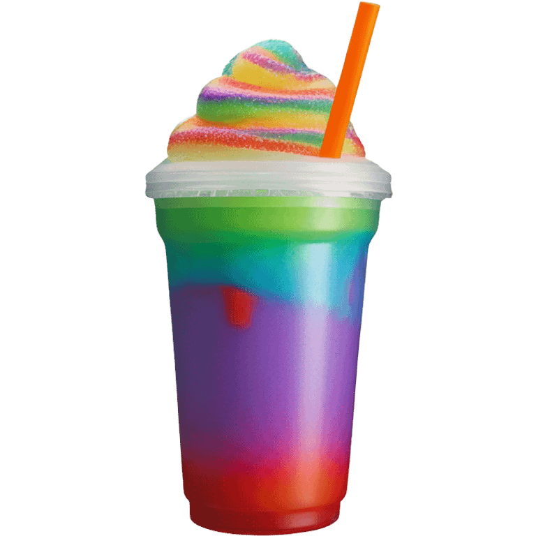 rainbow slurpee emoji