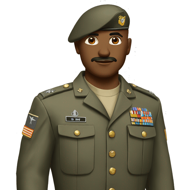 Army commander with a gun￼ emoji