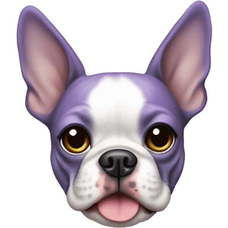 Lilac Boston terrier  emoji