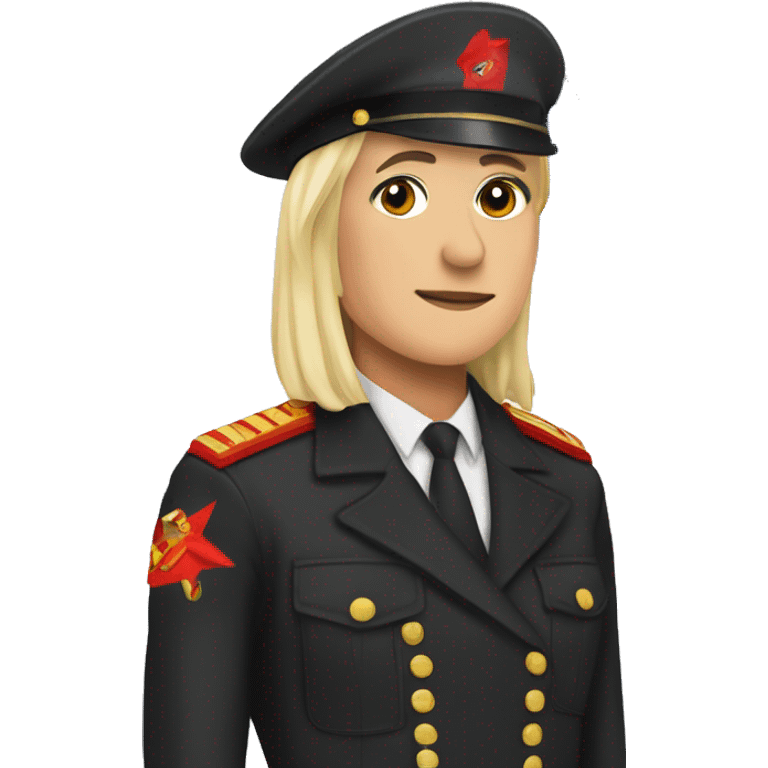 Marine lepen with lgbtqia+ flag emoji