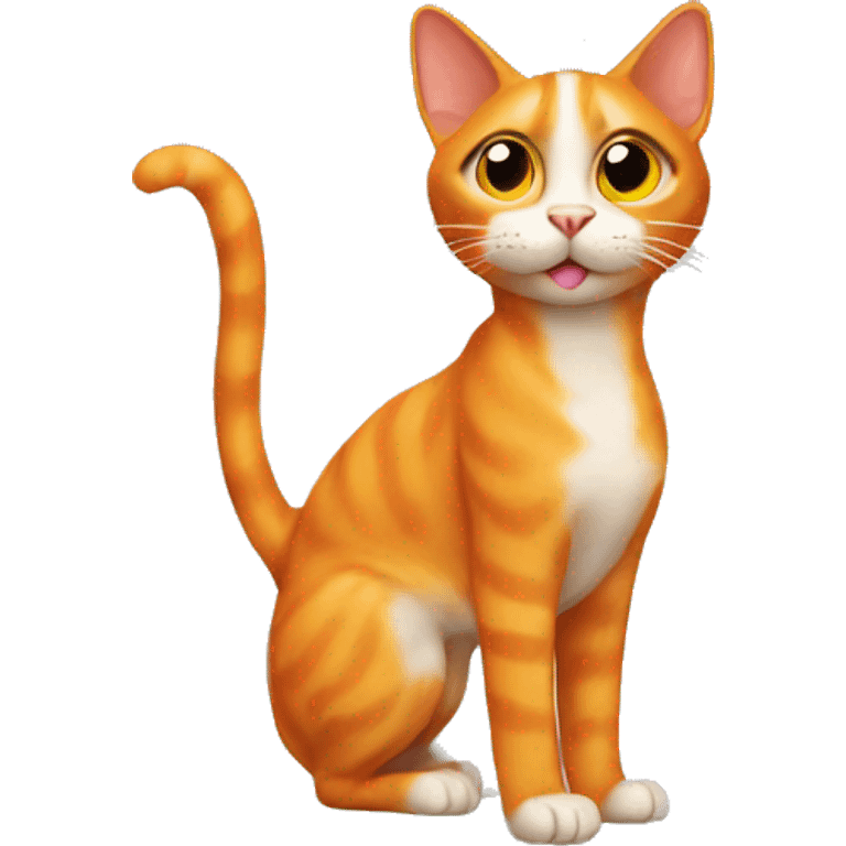 skinny orange cat emoji