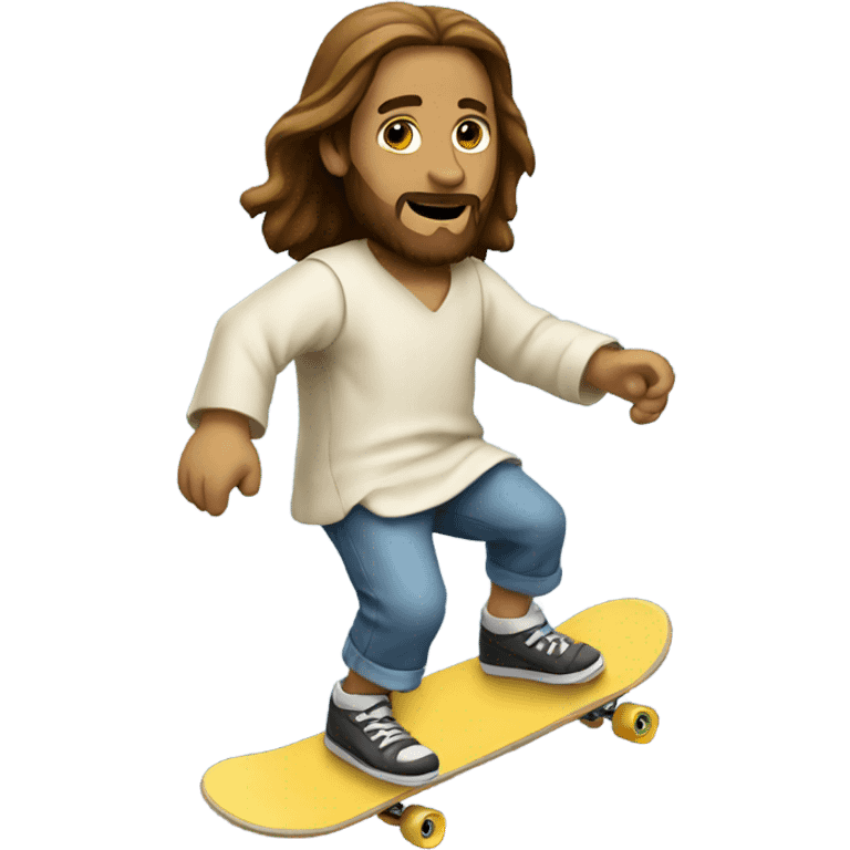 jesus riding skateboard emoji