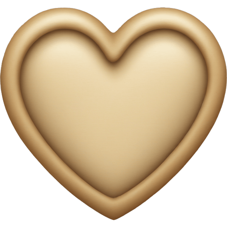 Beige heart emoji