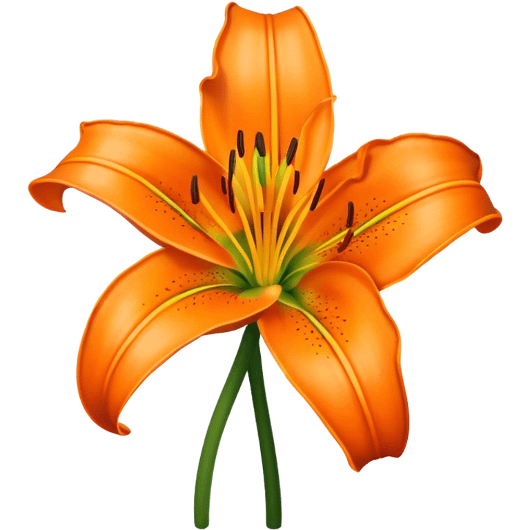 An orange Lilly flower  emoji