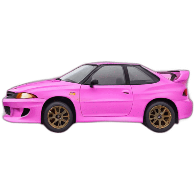 pink rally car emoji