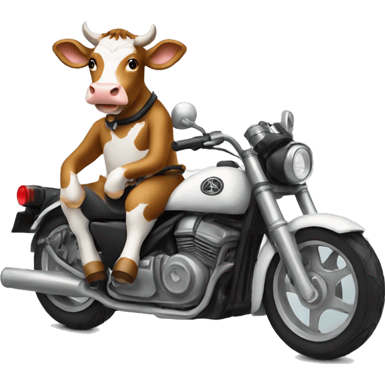 Cow Riding a Motorcycle emoji