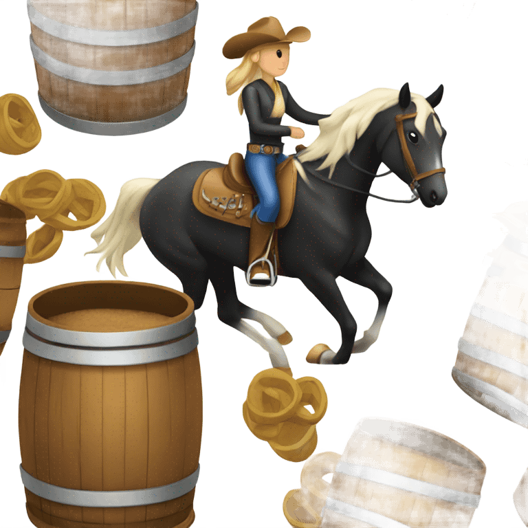 Barrel racing horse emoji