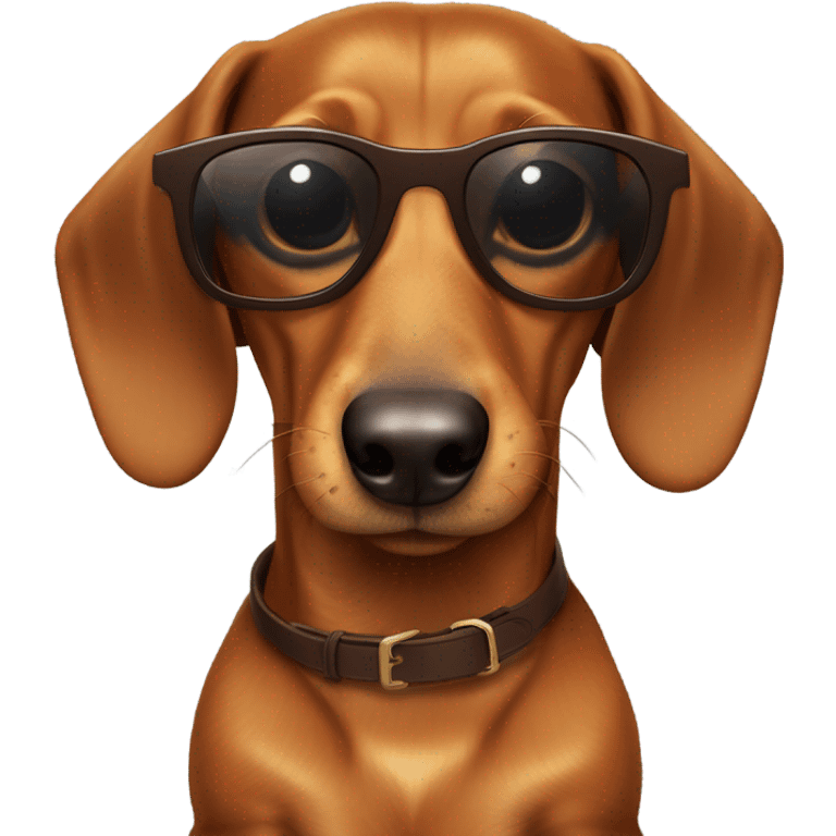 Dachshund with sunglasses emoji