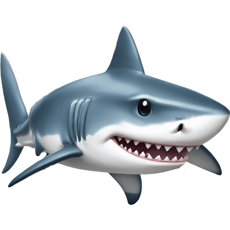 Shark wearing massive silver chain emoji