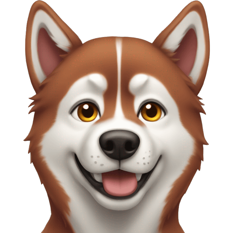 Red husky  emoji