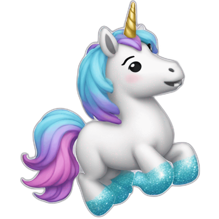 Magic unicorn farting glitter emoji