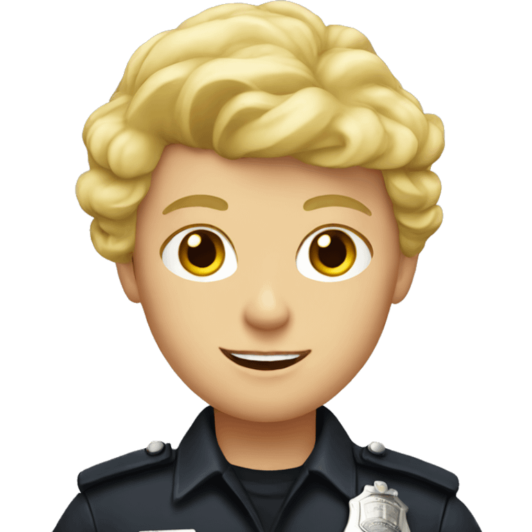 blond cop emoji