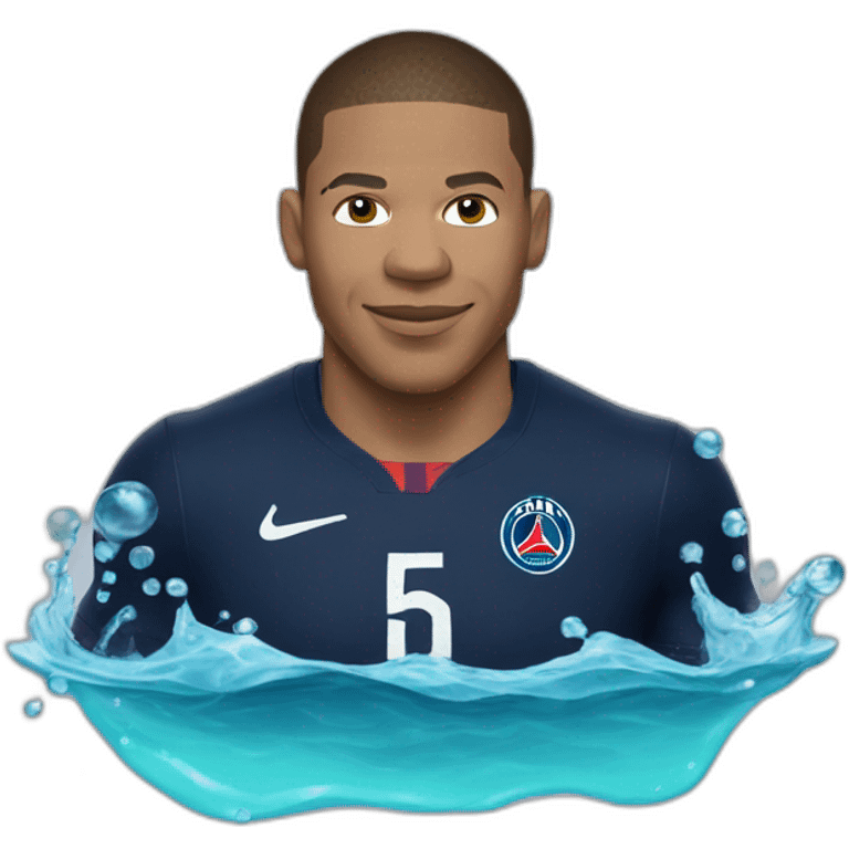 Mbappé in the water emoji