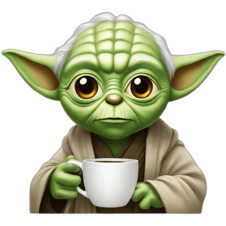 yoda take coffee emoji