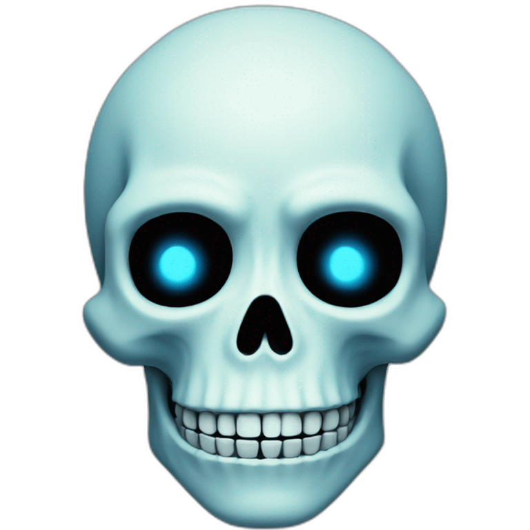 Skeleton Sans in Undertale with Luminous blue left eye emoji