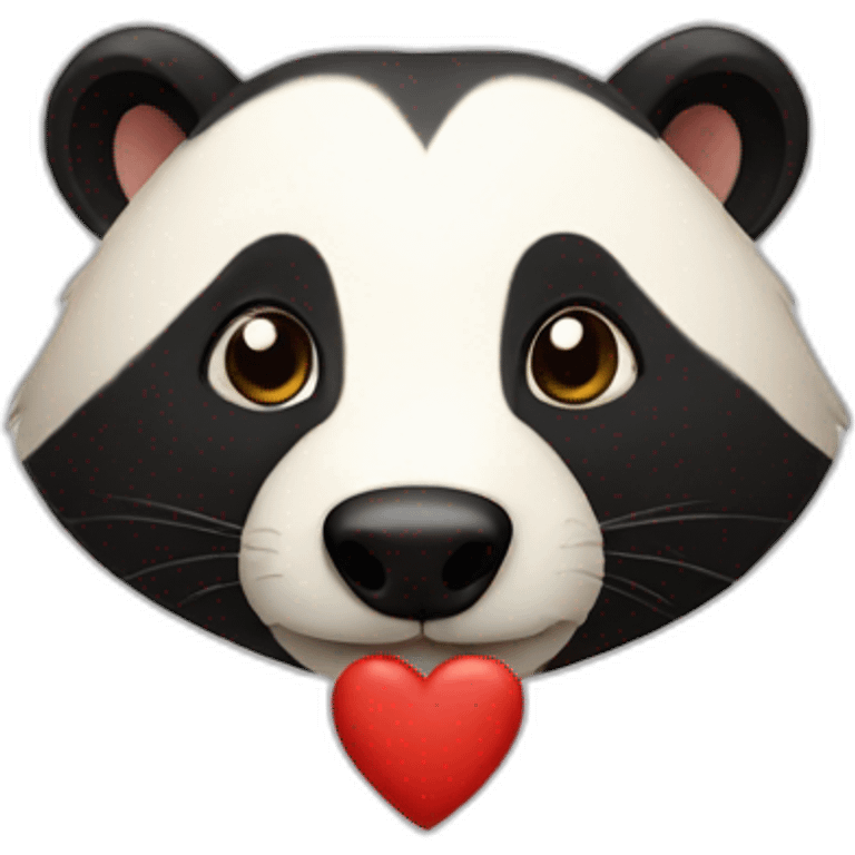 heart badger emoji