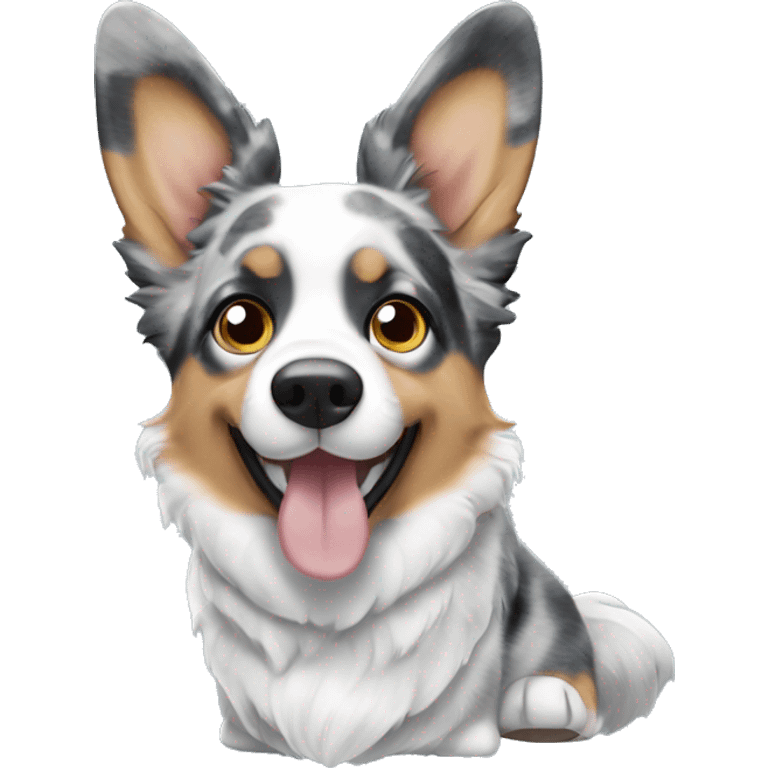 Blue Merle corgi emoji