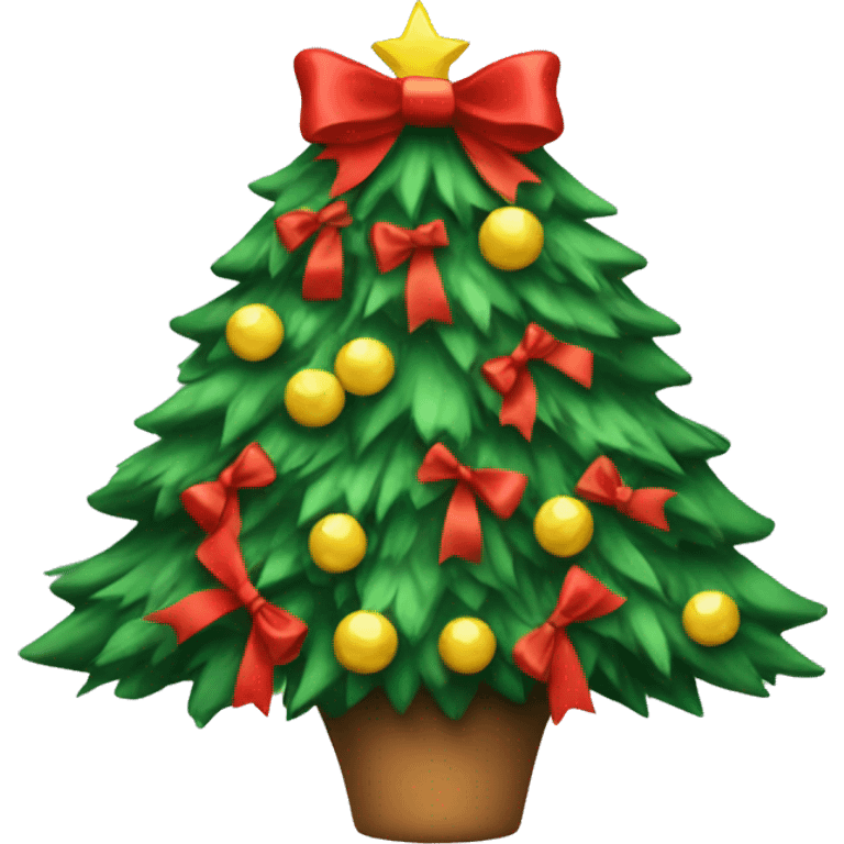 Christmas tree with bows emoji