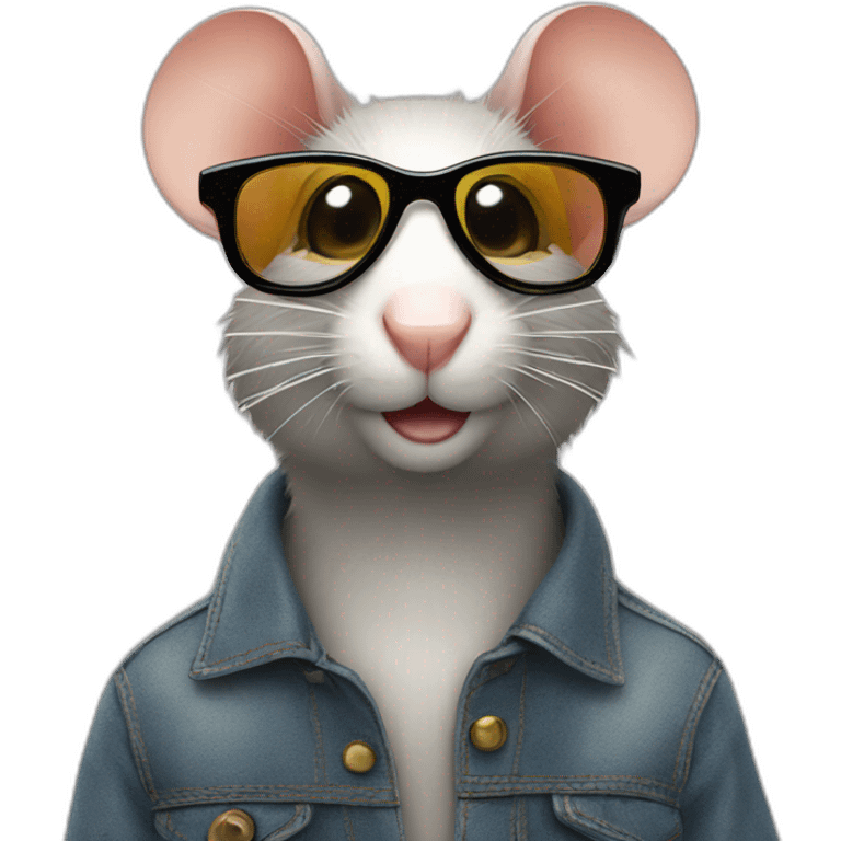 Rat lunettes de soleil emoji