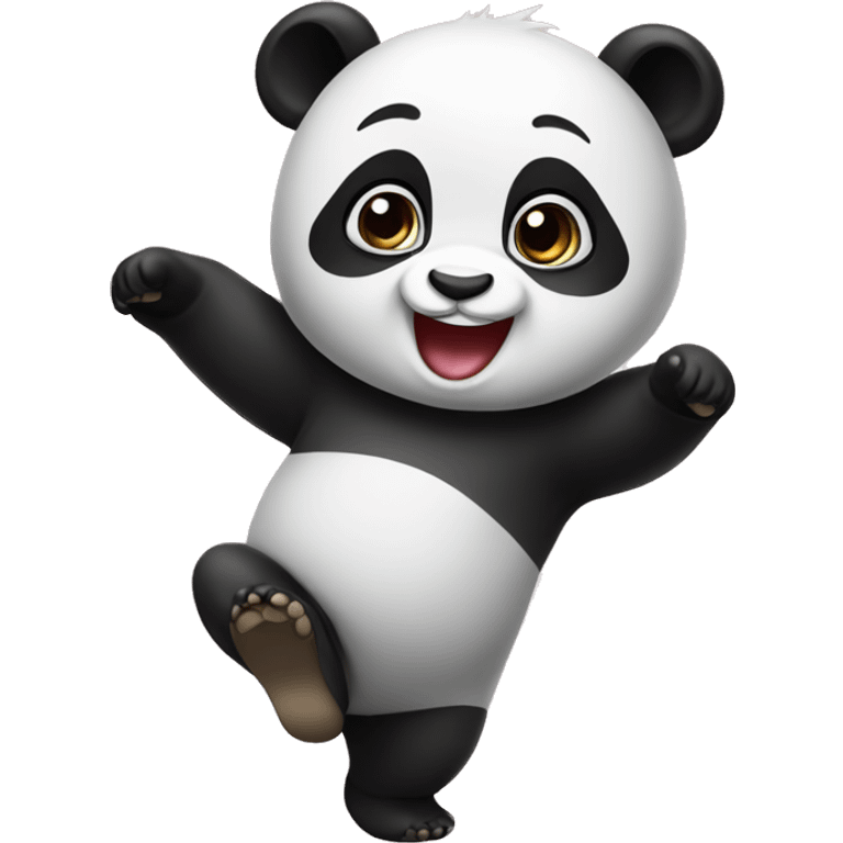 Baby panda dancing emoji