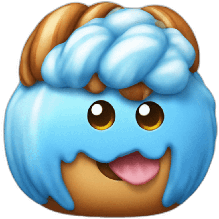 blue cinnamonbun emoji