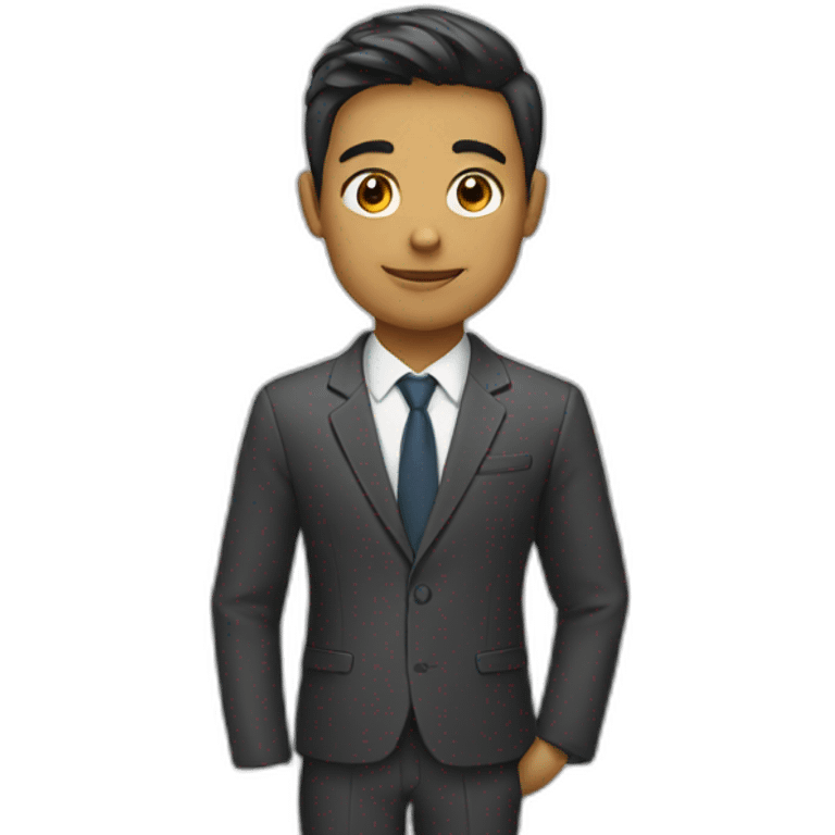 student in a suit emoji