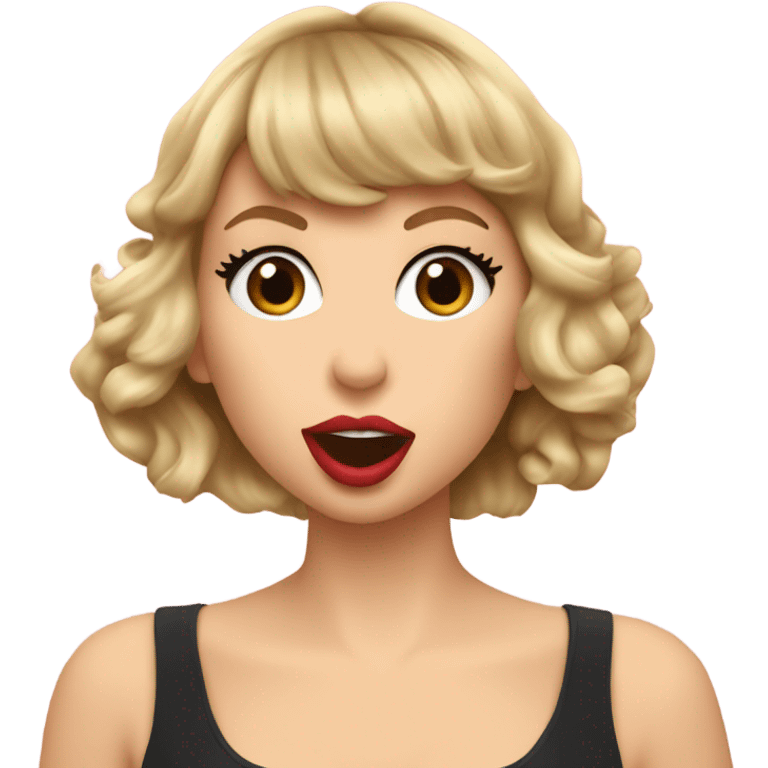 taylor swift giving a kiss emoji