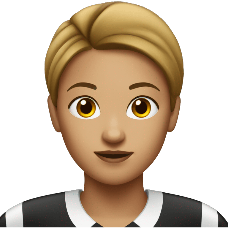 white female with brown ponytail basketball referee  emoji