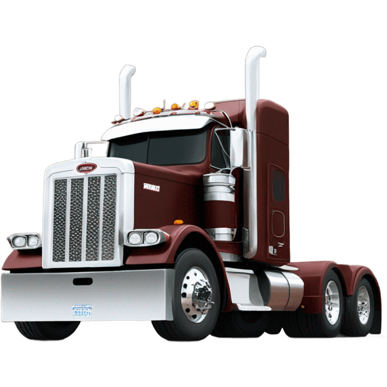 Peterbilt 389 brown cherry with flat top emoji