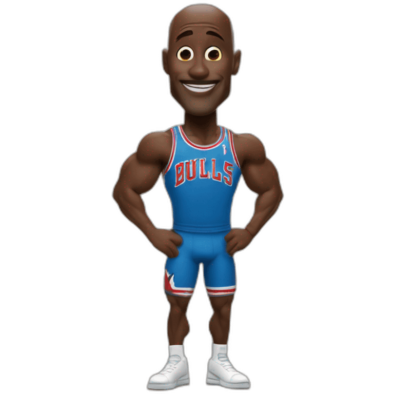 Michael Jordan Pixar style taking supplements  emoji