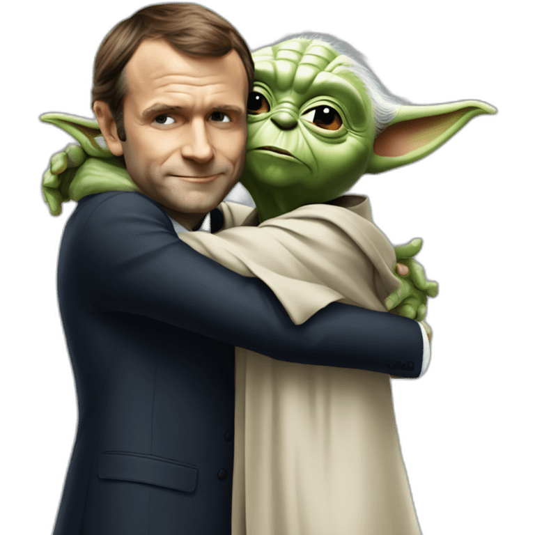 Yoda hug macron emoji