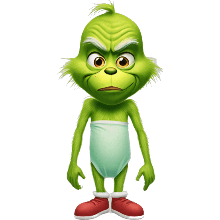 the grinch with knee surgery emoji