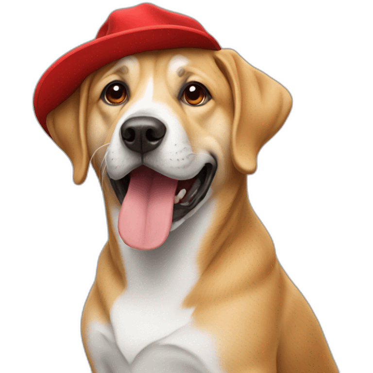 dog with red hat emoji