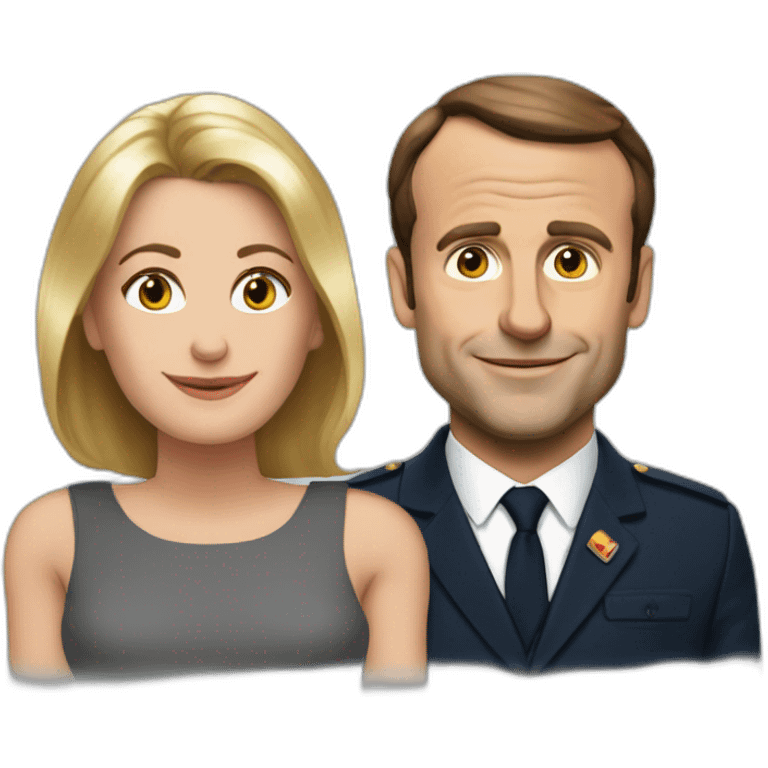 Macron et Brigitte emoji