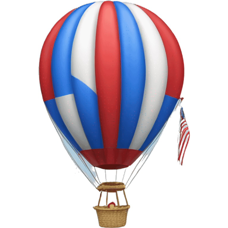 Red white and blue hot air balloon emoji