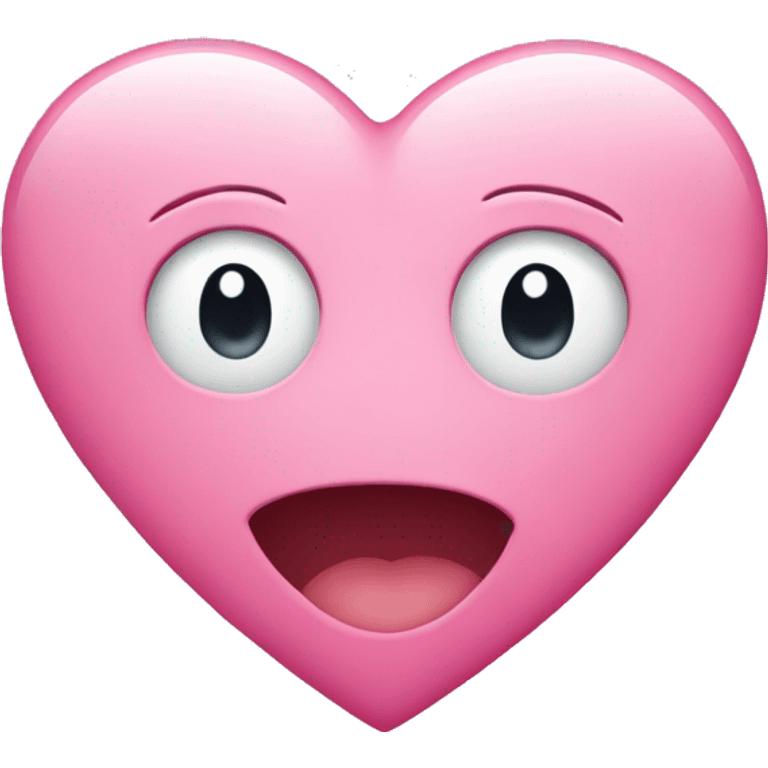 Pinkheart smiley emoji