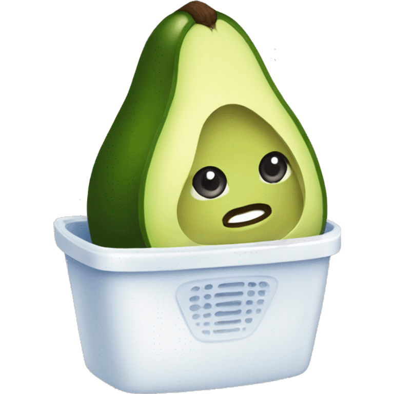 An avocado doing laundry emoji