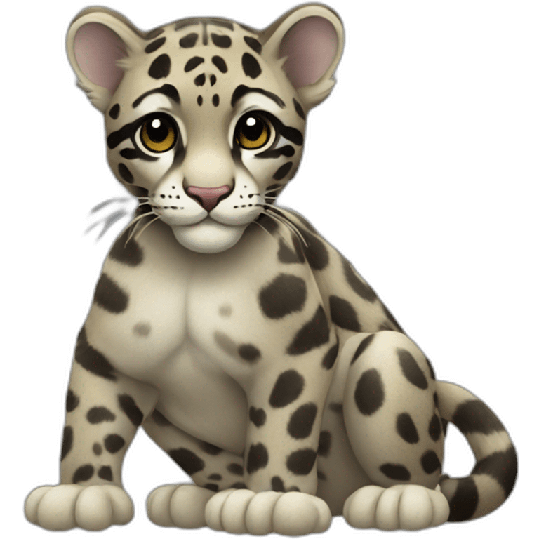 clouded leopard body emoji