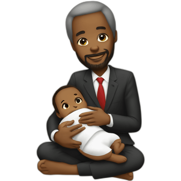 Moi having a baby with Jomo Kenyatta emoji