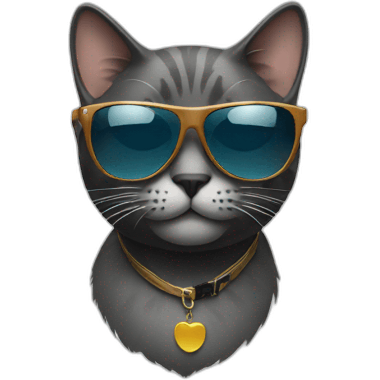 Cat with sunglasses emoji