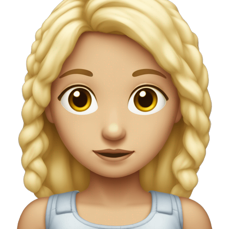 crea una niña rubia de cuerpo entero  emoji