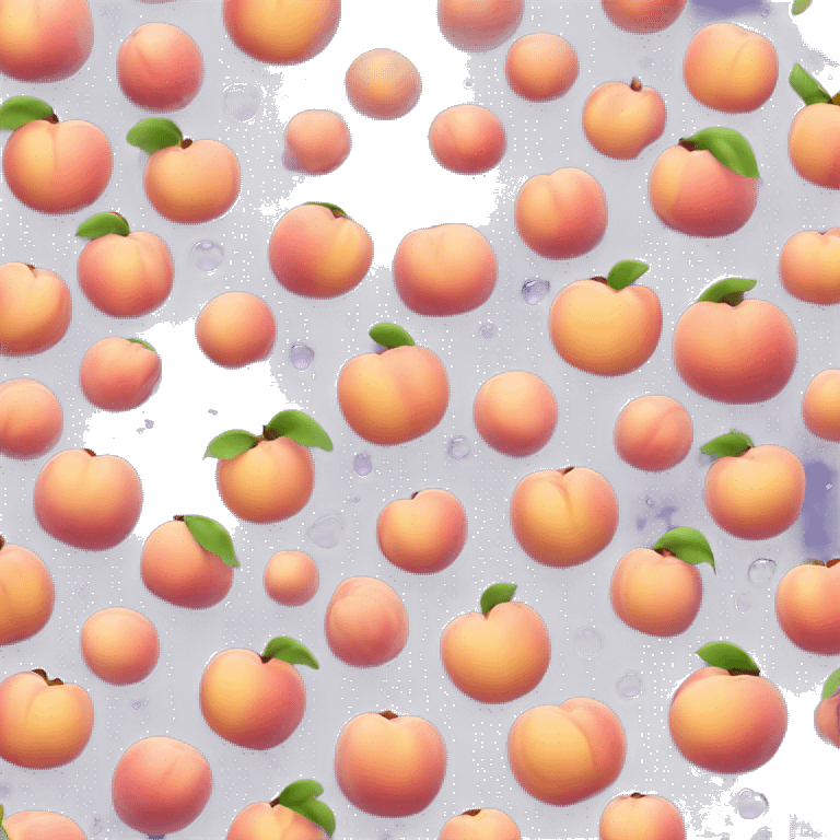 Pink peach with dewy water drops  emoji