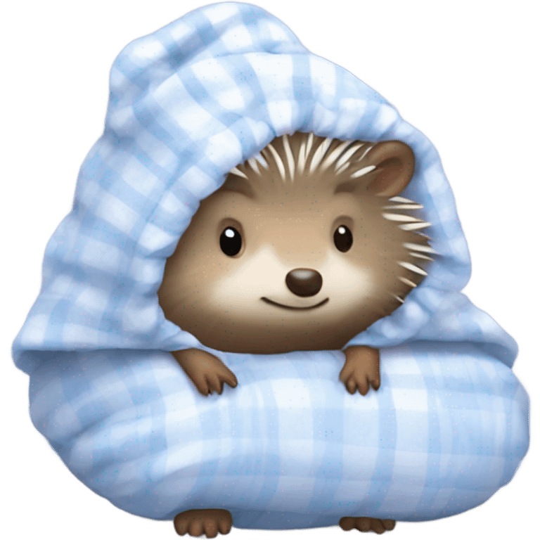 sleepimg hedgehog with night gown and cap emoji