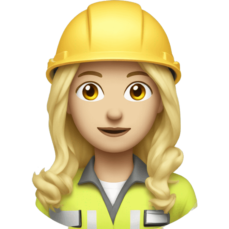 woman profession architect blond hair with white helmet emoji