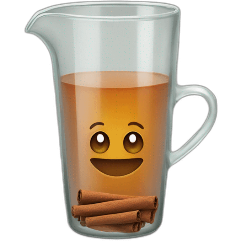 teaglass with cinnamon emoji