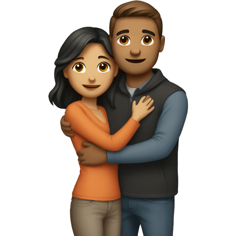 Couple hugging emoji