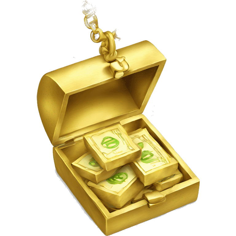 Gold Jewellery with Pound notes emoji