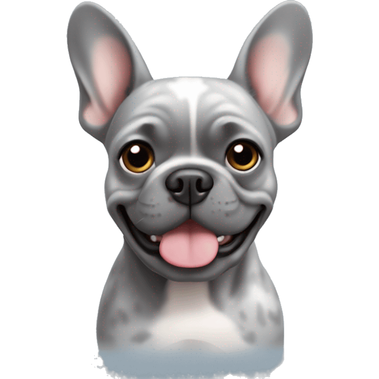 grey merle french bulldog emoji