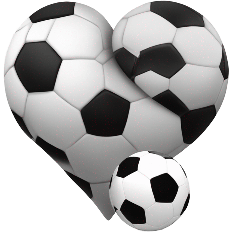 Birbz heart and next to it a soccer ball from a big football (white and black) emoji