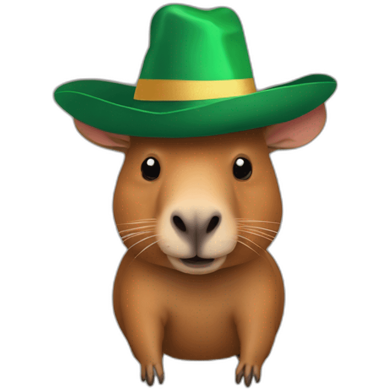 Capibara con un sombrero navideño  emoji